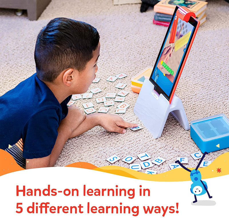 Osmo - Genius Starter Kit for Fire Tablet - 5 Educational Learning Games - Ages 6-10 - Spelling, Math, Creativity & More - STEM Toy - (Osmo Fire Tablet Base Included)