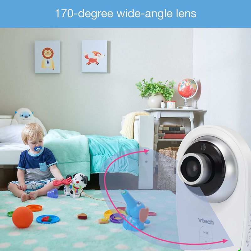 VTech VM351 5” Video Baby Monitor with Changeable Wide-Angle Optical Lens and Standard Optical Lens