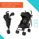 Summer 3Dlite+ Convenience Stroller, Matte Black – Lightweight