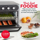 Dash Chef Series 7 in 1 Convection Toaster Oven Cooker, Rotisserie + Electric Air Fryer with Non-stick Fry Basket