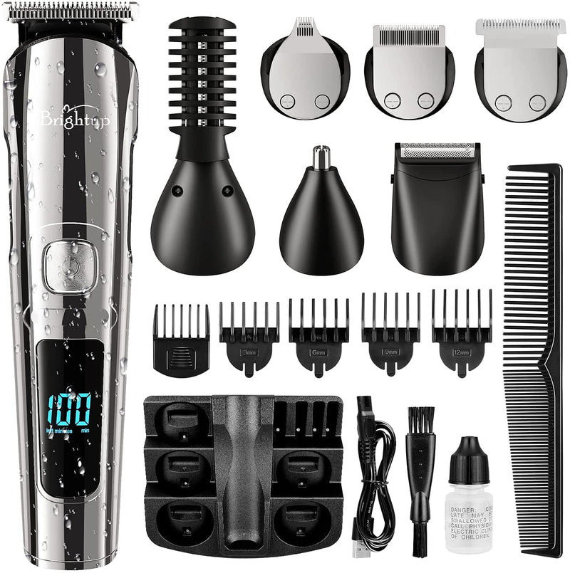 Brightup Beard Trimmer, Cordless Hair Clippers Hair Trimmer for Men, W