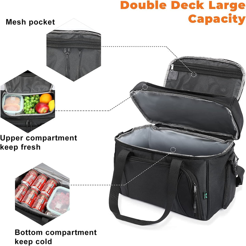 F40C4TMP Soft Cooler Bag Insulated Cooler Lunch Bag for Men Lunch Box Adult Portable Cooler Bag for Sports, Camping, Travel