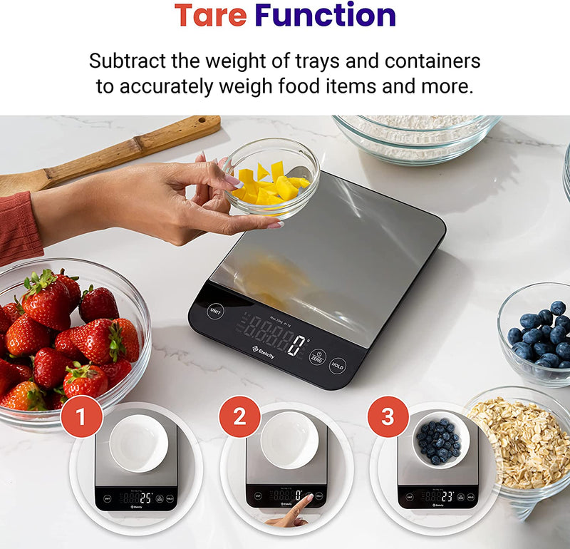 Food Kitchen Scale Digital Weight Grams and Oz with IPX6