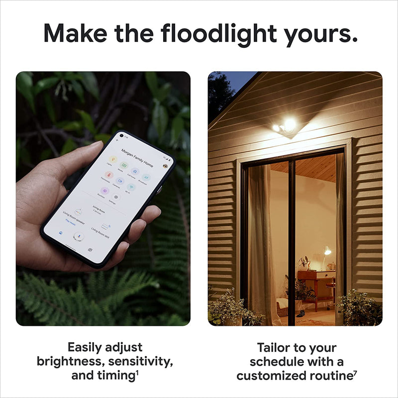 Google Nest Cam Wired Outdoor Security Camera with Floodlight