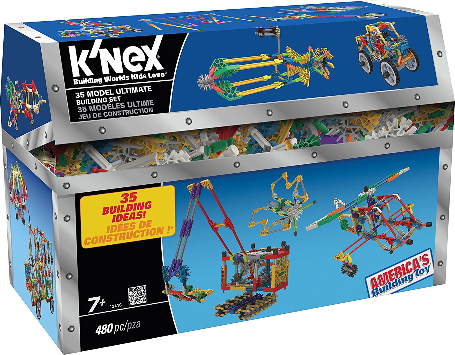 K’NEX 35 Model Building Set 480 Pieces for Ages 7+ Construction Educat