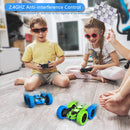 Hamdol Remote Control Car Double Sided 360°Rotating 4WD RC Cars with Headlights 2.4GHz Electric Race Stunt Toy Car Rechargeable Toy Cars for Boys Girls Birthday