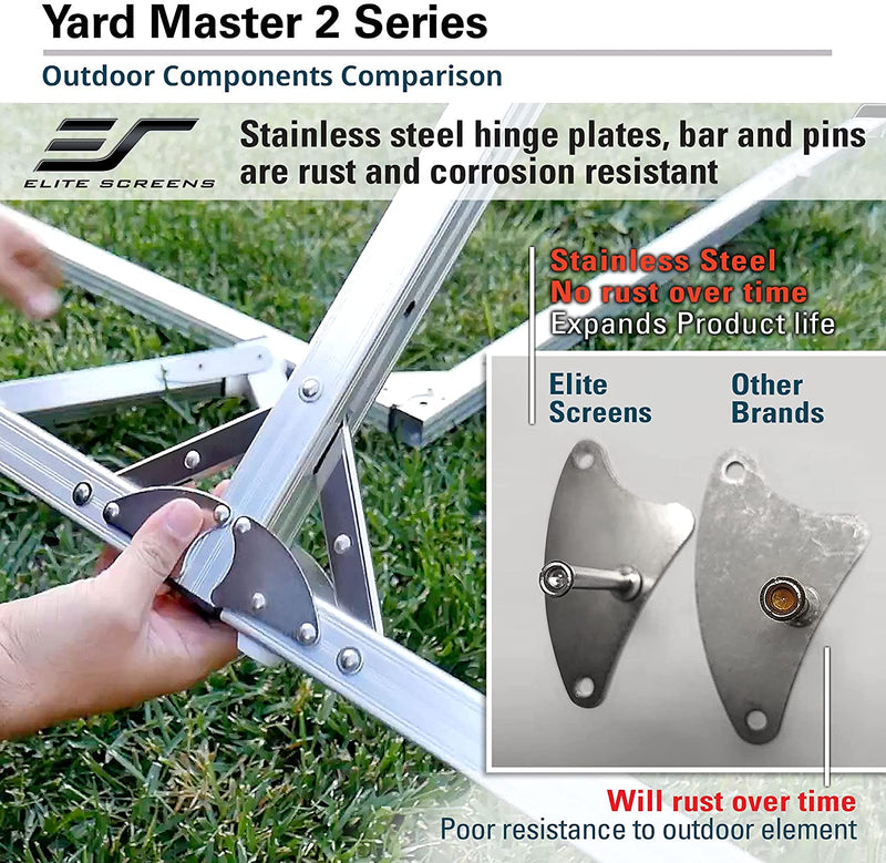 Elite Yard Master, Foldable Outdoor Front Movie Projector Screen