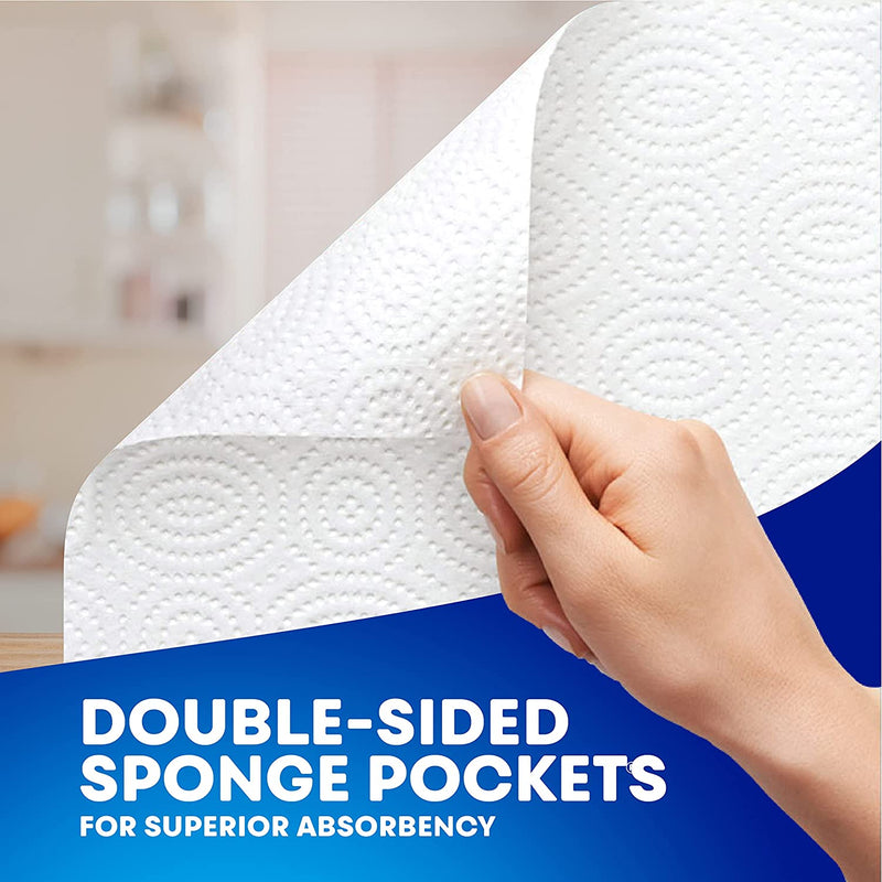Sponge Towels Ultra Paper Towel, Choose-A-Size Sheets, 12 Double Rolls