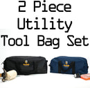 Rugged Tools Tool Bag Combo - Includes 1 Small & 1 Medium Toolbag - Organizer Tote Bags for Electrician, Plumbing, Gardening, HVAC & More
