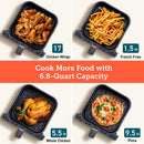 COSORI Air Fryer 6.8Qt, Dual Blaze with 360 ThermoIQ Tech - Using Upper and Lower Heating Elements for Precise Temperature Control and Even Cooking Results