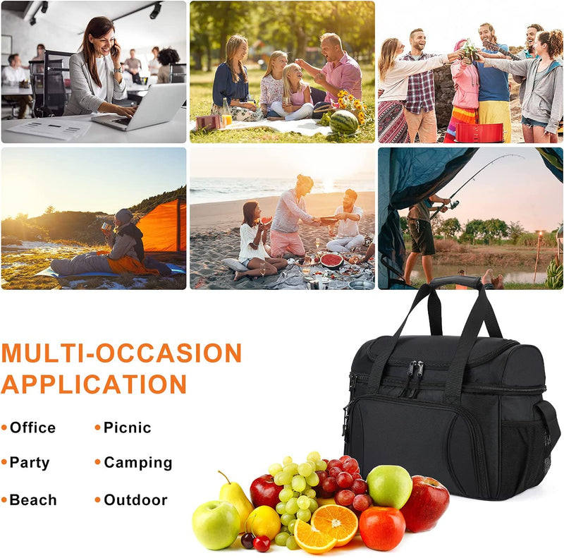 F40C4TMP Soft Cooler Bag Insulated Cooler Lunch Bag for Men Lunch Box Adult Portable Cooler Bag for Sports, Camping, Travel