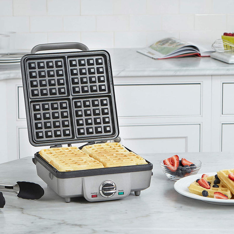 Cuisinart WAF-350C Belgian Waffle Maker with Pancake Plate, Silver