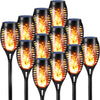 Toodour Solar Flame Torch Lights, 12 Pack Solar Lights Outdoor with Flickering Flame, Waterproof Solar Pathway Lights Landscape Decoration Lighting for Garden, Lawn, Patio, Yard, Outdoor Decorations