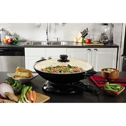 Oster 4.5 Liter DuraCeramic Black Wok