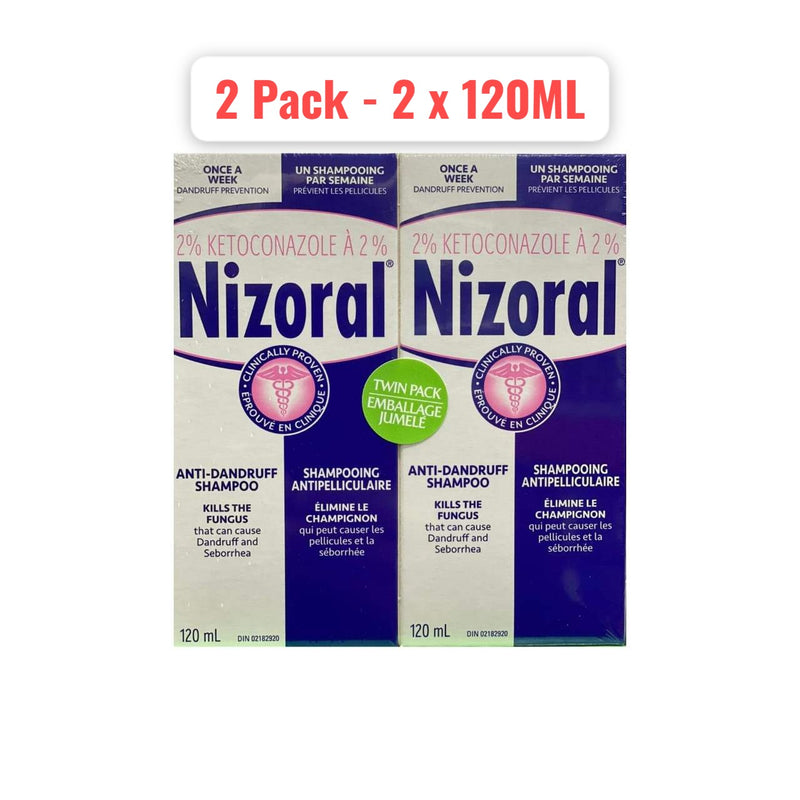 Nizoral Ketoconazole 2% Anti-Dandruff Shampoo 120 ml x 2