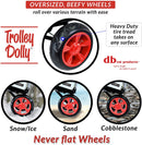 Trolley Dolly, Red Shopping Grocery Foldable Cart