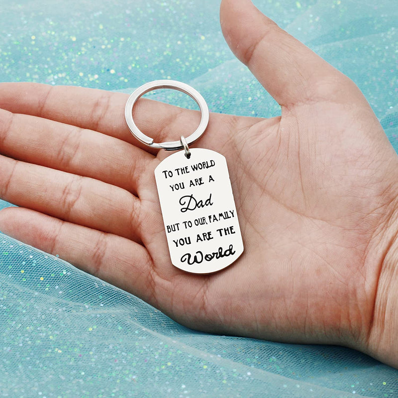 Father Key Chain Ring Father Day Gifts Dad Papa Family Key Holder