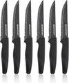 Granitestone Nutriblade 6-Piece Steak Knives with Comfortable Handles, Stainless Steel Serrated Blades