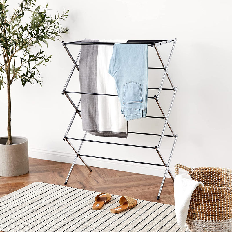 Foldable Clothes Drying Laundry Rack - Chrome