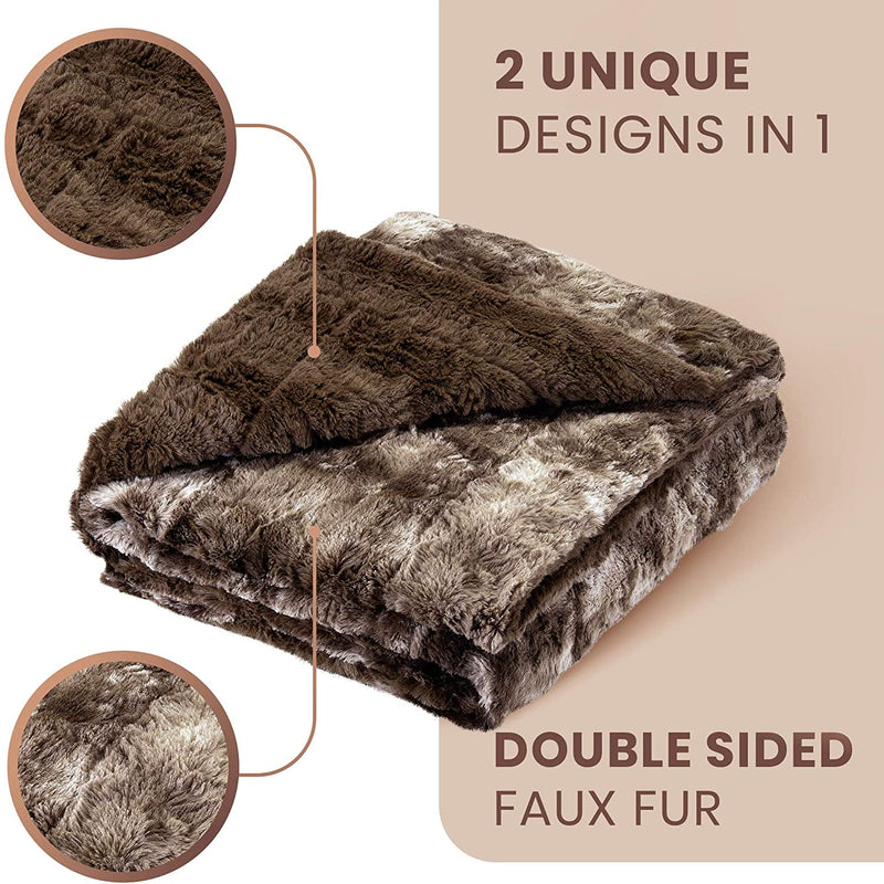 Everlasting Comfort Luxury Faux Fur Throw Blanket