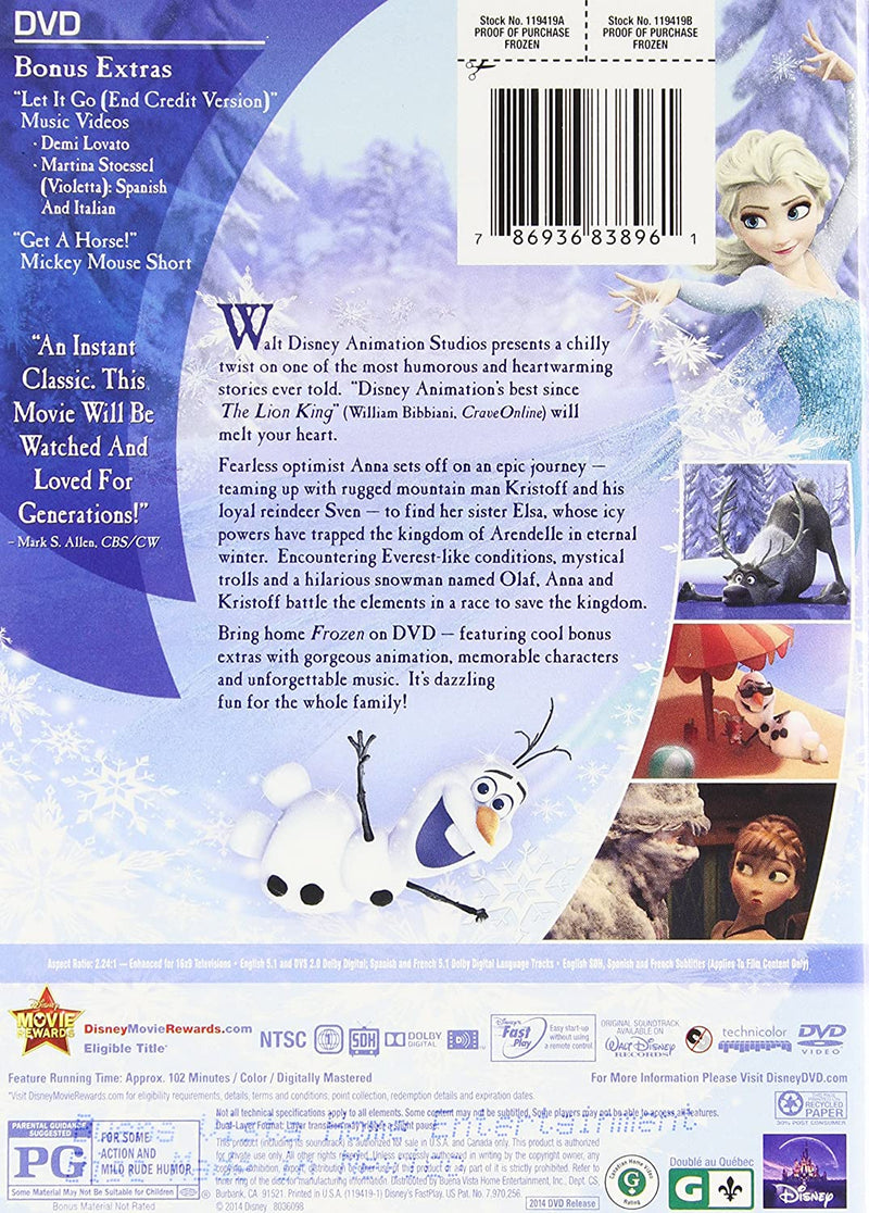 Frozen (Bilingual) DVD