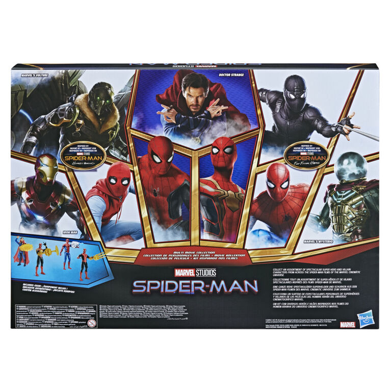 Marvel Spider-Man 6-Inch Figure Multi Movie Collection Pack, 9 Heroes and Villains, 6 Accessories