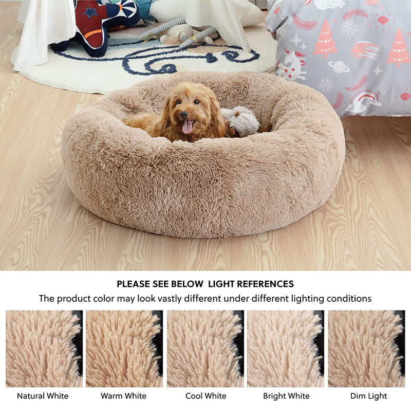 Bedsure Small Dog Bed Washable - Self Calming Dog Beds