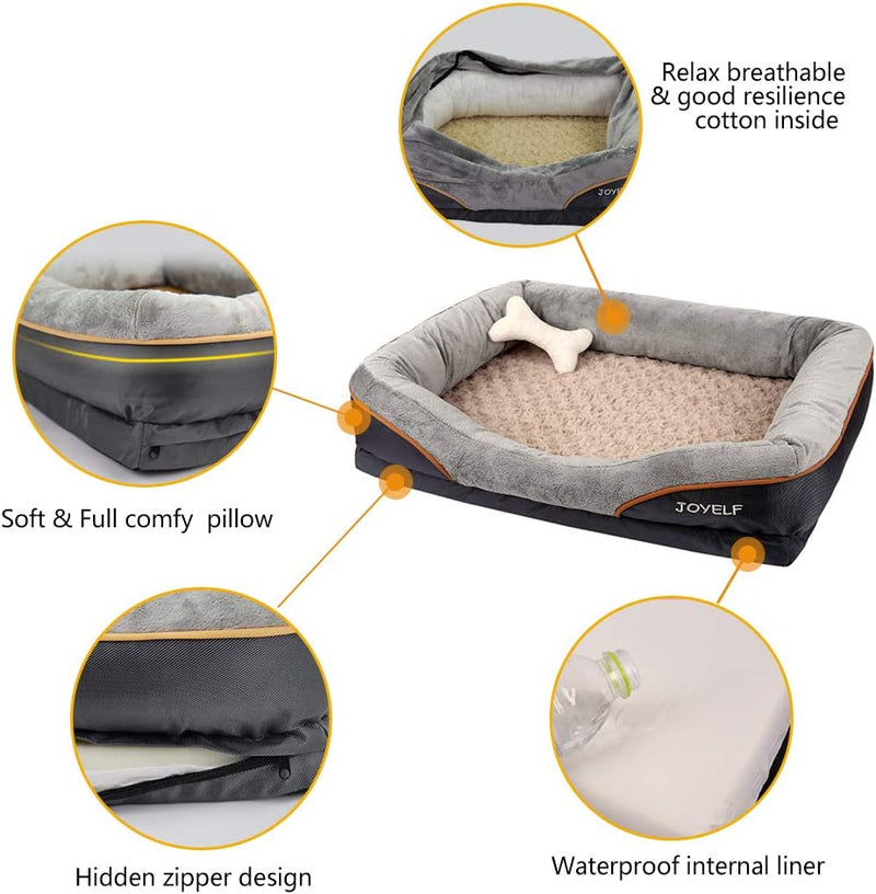 JOYELF Small Memory Foam Dog Bed Orthopedic Dog Bed & Sofa with Removable Washable Cover