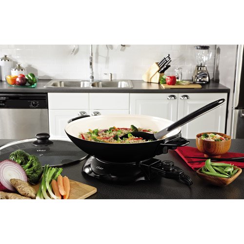 Oster 4.5 Liter DuraCeramic Black Wok