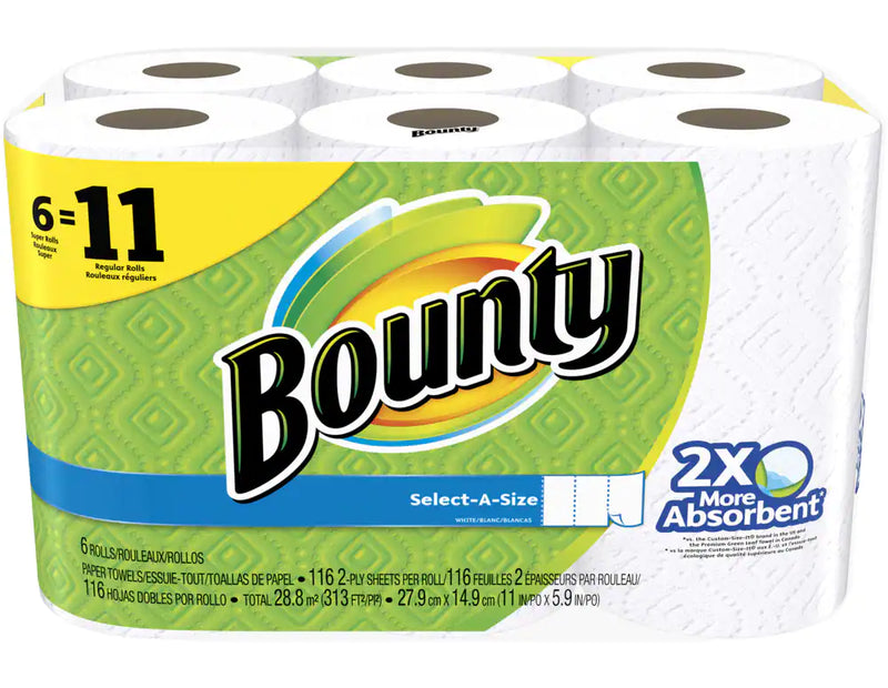 Bounty Mega Paper Towel, 6-pk
