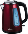 Oster 1.7L Illuminating Stainless Steel Kettle, Candy Apple Red
