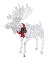 Arctic White Moose Christmas Decoration, 105 Mini LED Lights, 4-ft