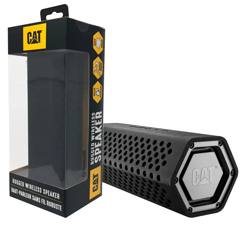CAT Portable Wireless Bluetooth Rugged Worksite Speaker, Water-Resistant, Black
