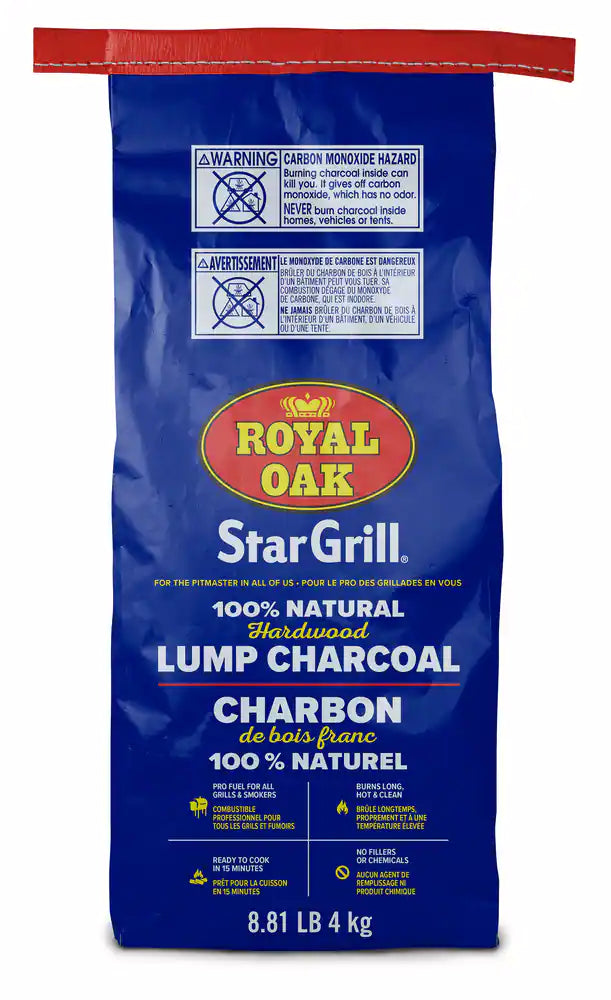 Royal Oak Star Grill 100% Natural Hardwood Lump Charcoal For BBQ Grilling, 4-Kg
