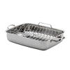 Lagostina 18/10 Stainless-steel Roasting Pan with Rack, 39 cm × 28 cm (15.3 in. × 11 in.)