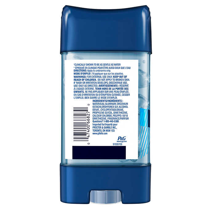 Gillette Antiperspirant Deodorant, Clear Gel, Cool Wave, 5 X 108 g