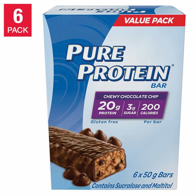 Pure Protein - Chocolate Chip Protein Bars 6 Boxes