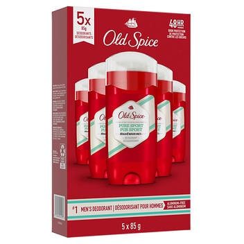 Old Spice High Endurance Deodorant, Aluminum Free, 5 x 85 g