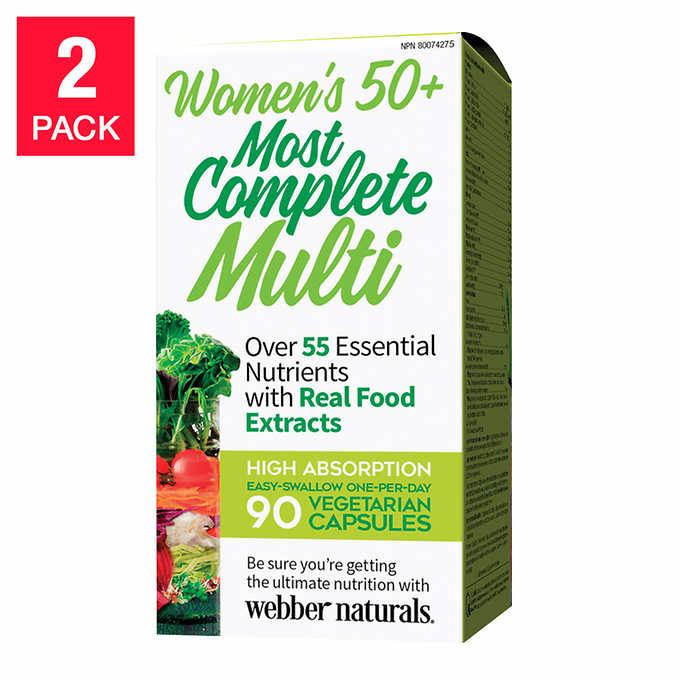 webber naturals Women’s 50+ Most Complete Multi - 2 x 90 vegetarian capsules