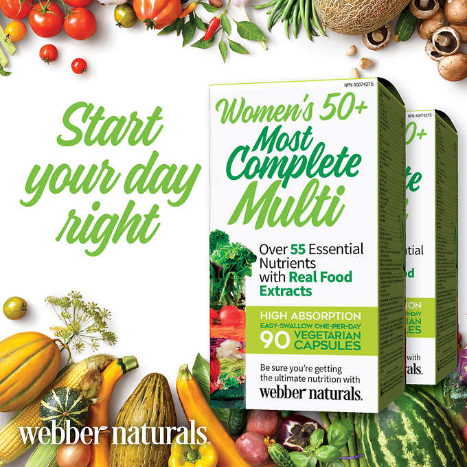 webber naturals Women’s 50+ Most Complete Multi - 2 x 90 vegetarian capsules