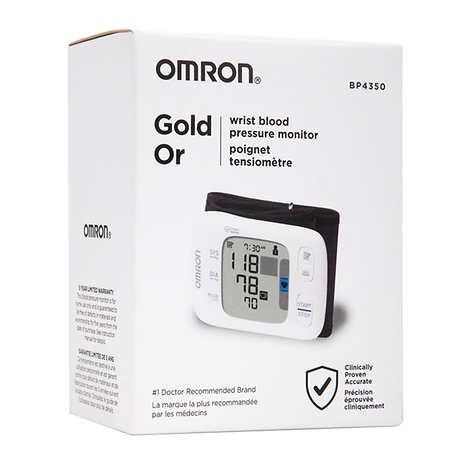 Omron Gold Wrist Blood Pressure Monitor with Wireless Bluetooth Smart Technology