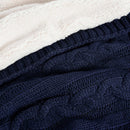 Life Comfort  Cable Knit Throw 50" x 60" (Blue)