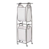 2 Tier Rolling Laundry Sorter with Extension bars