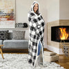 Hooded Throw with Sherpa 50" x 70"