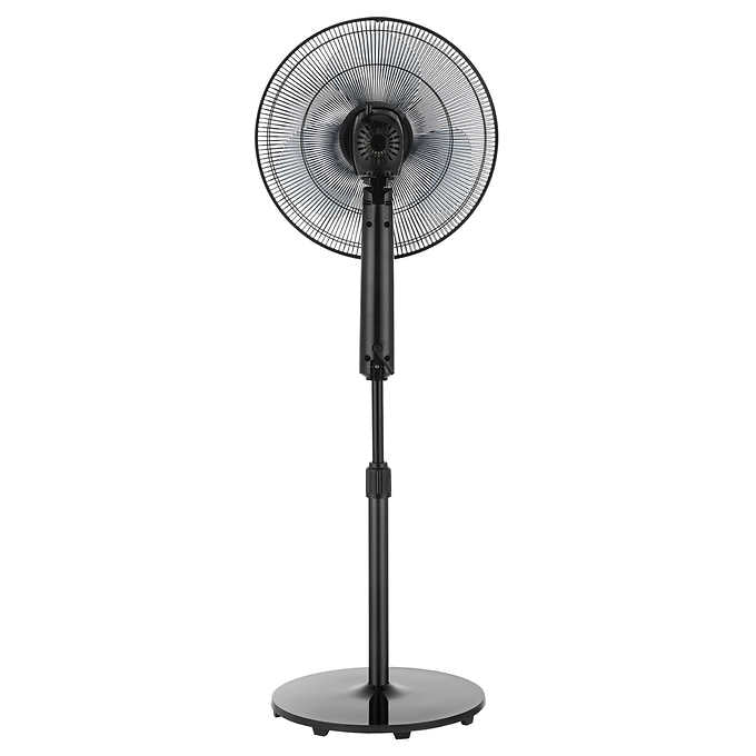 Ecohouzng 40.6 cm (16 in.) LED Touch Control, Pedestal Fan, Black