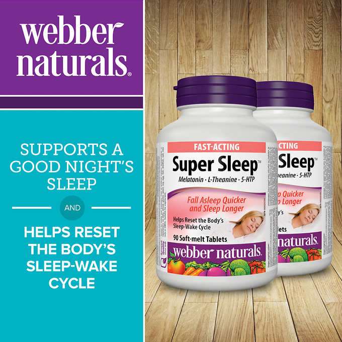 webber naturals Super Sleep Soft Melt Tablets, 90-count