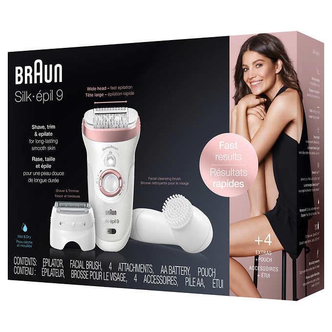 Braun Silk-épil 9 Wet and Dry Epilator with Bonus Facial Cleansing Brush