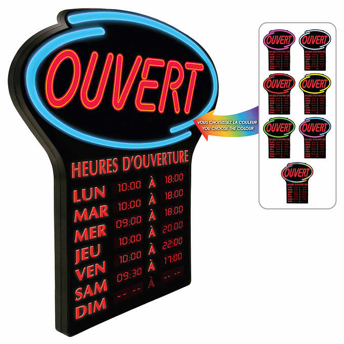 NEWON LED OUVERT  Sign - French Only