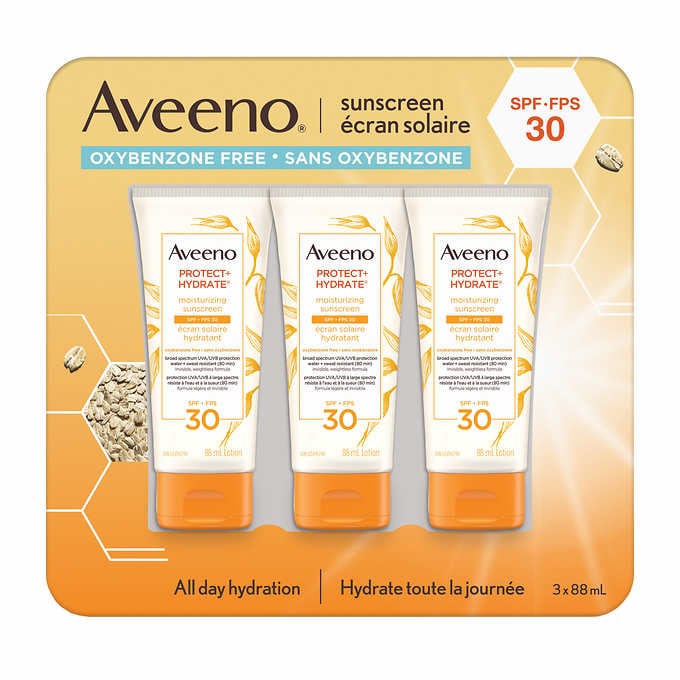 Aveeno Protect + Hydrate SPF 30, 3-pack Oxy Free