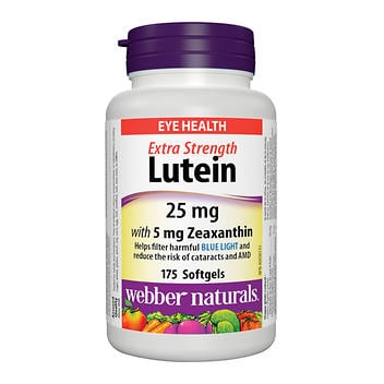 webber naturals Lutein 25 mg with 5mg of Zeaxanthin - 175 softgels